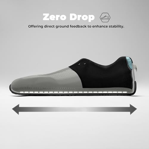 AIRHAS Men's Zero Drop Barefoot Gym Shoes Light Grey 11 with Anatomical Toe Box