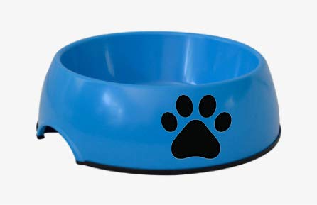 Dog Paw Prints Vinyl Decal Stickers - 8 Pack for Cars & Bowls