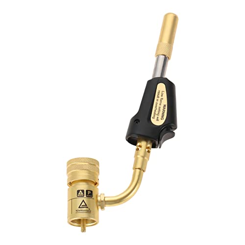 gohantee Propane MAPP Gas Turbo Torch Tips with Self Ignition Trigger Adjustable Regulator Torch Compatible with MAPP MAP Pro Propane CGA600 Cylinder for Welding, HVAC, Brazing, Barbecue or Plumbing