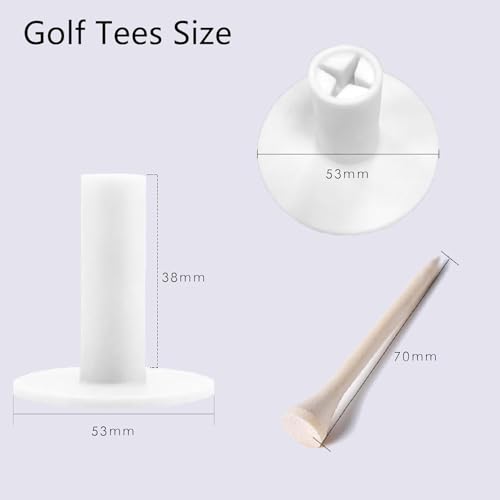 1.5 Inch Rubber Golf Tees Set for Indoor & Outdoor Practice