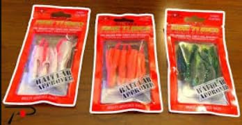 Glow Fire Tubes with Fire Worm Tail - Pre-Rigged Fishing Lures for Trout Bass Walleye