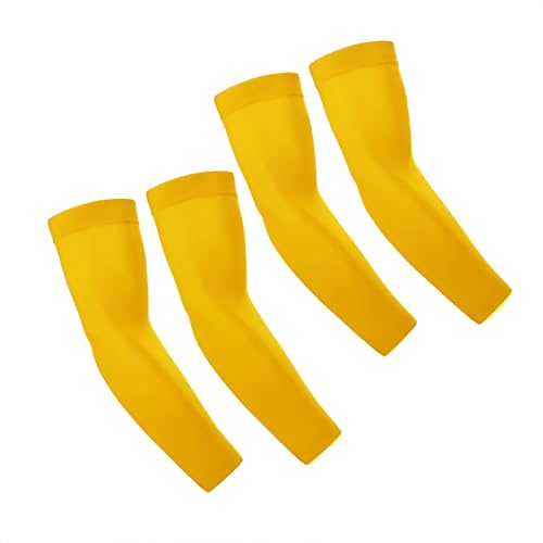 Cooling Compression Arm Sleeves for Men & Women - Lemon Yellow