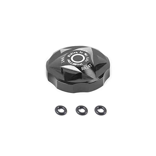 Bike Air Valve Top Cap Cover - CNC Machined, Black