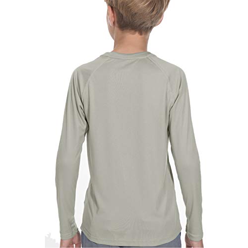 PIQIDIG Sun Shirt for Youth Boys Rashguard Long/Short SPF 50+ Grey XL