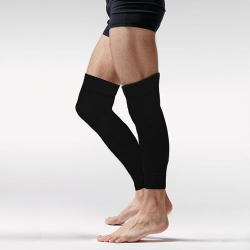 Leg Sleeve Shin Socks - 3 Pairs for Kids & Adults - Black