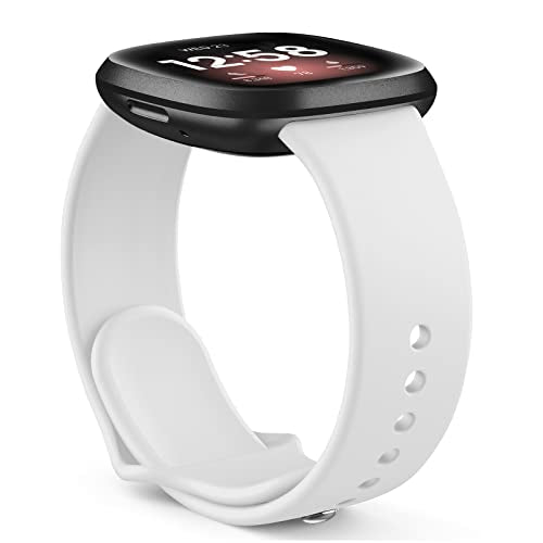 Silicone Bands for Fitbit Versa 3 & 4, Sense & Sense 2 - White