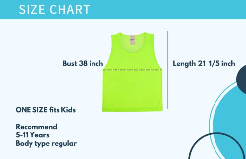 Kids Training Pinnies Vests for Basketball, Soccer, Football, Volleyball