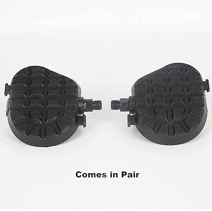 EIRONA 1/2 Inch Exercise Bike Pedals with Toe Clips - Indoor & Spin Bikes, 1 Pair