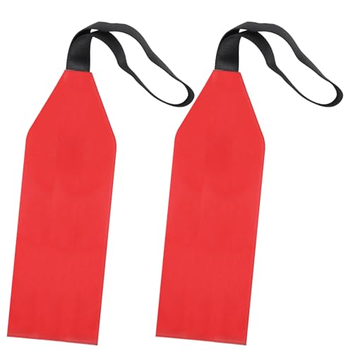 Kayak Safety Travel Flag - 2 Pcs Red Warning Flags Without Reflective Strips