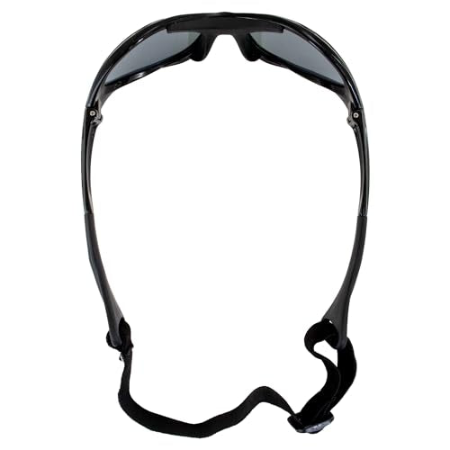 Polarized Jet Ski Floating Goggles - Black Frames, Blue Mirror