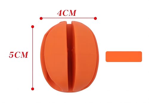 10Pcs Silicone Fishing Rod Holder Straps - Orange