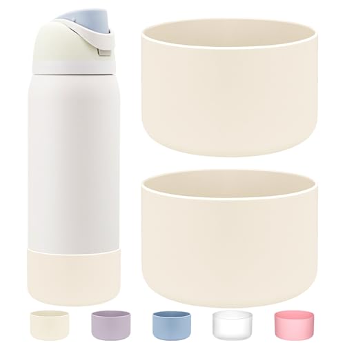 Silicone Boot for Owala Water Bottle - 2 Pack, 32 oz, Cream