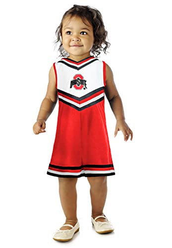 Little King Ohio State Buckeyes Toddler Girls Cheer Jumper Dress 6 Years