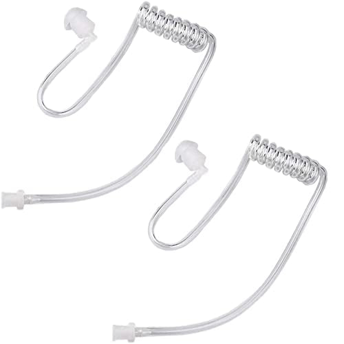 LeiMaxTe Acoustic Tube Earpiece Replacement for Two-Way Radios, 2 PCS (Includes 2 Earbuds)
