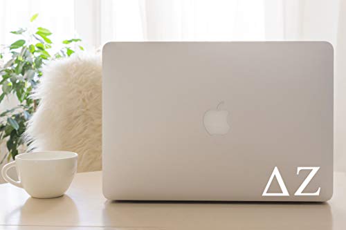 Delta Zeta Sorority Sticker Decal - 2.5 Inches Tall, White