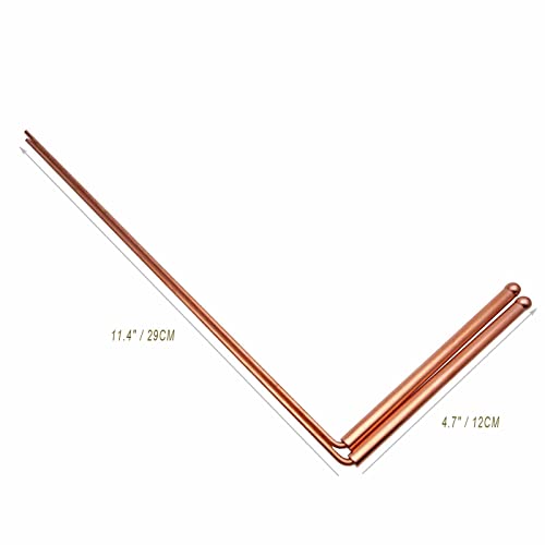 Copper Dowsing Rods Set - 2PCS Spirit Hunter Divining Tools for Water & Minerals