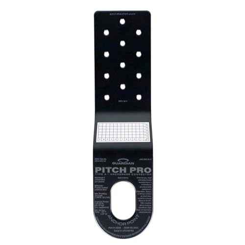 Guardian 10540 Pitch Pro Slotted Roof Anchor | Powder Coated Steel | 5000 lb Minimum Breaking Strength (MBS) | OSHA and ANSI Compliant | Black