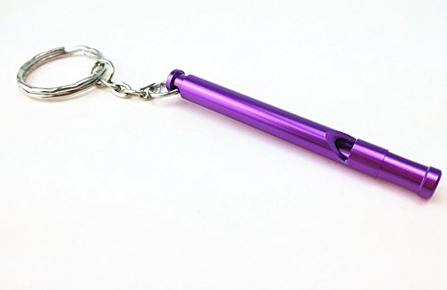 6-Pack Colorful Aluminum Whistles with Key Ring - Portable Survival Whistles for Hiking, Camping, Dog Training