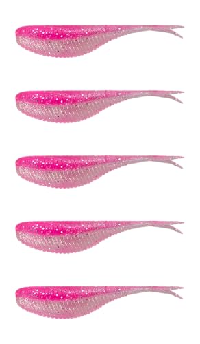 Pan-Candy Minnow Soft Plastic Fishing Lure - 2 Inch - Pink Silver