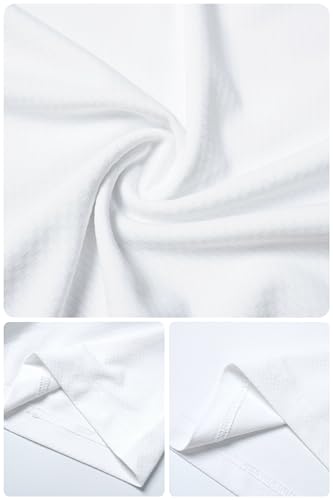 Men's Short Sleeve Crew Neck Workout Shirt - Large, White