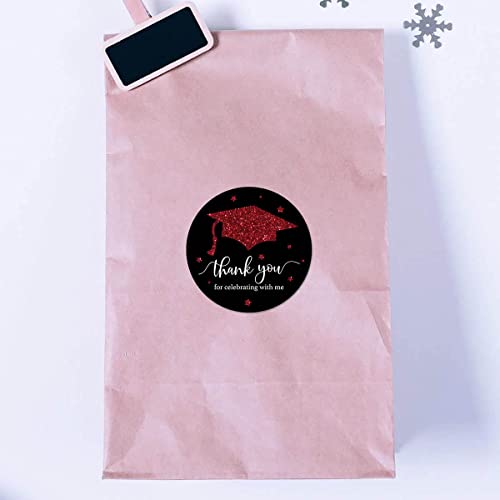 Graduation Thank You Stickers 2in - 40-Pack Congrats Party Favor Labels