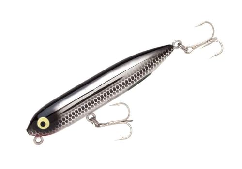 Topwater Fishing Lure - Heddon Zara Spook Black Shiner 1/4 Oz
