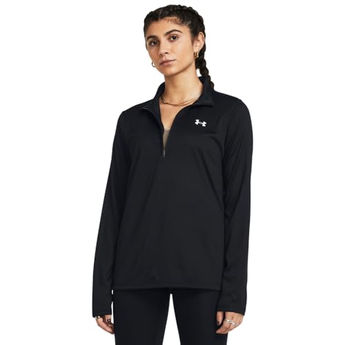 Under Armour Women's Tech Quarter Zip - Large, Black / White (001)
