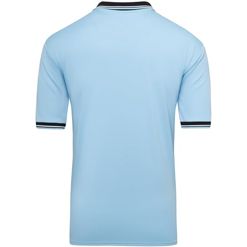 Short Sleeve Polo Umpire Shirt for Baseball & Softball - X-Large Light Blue