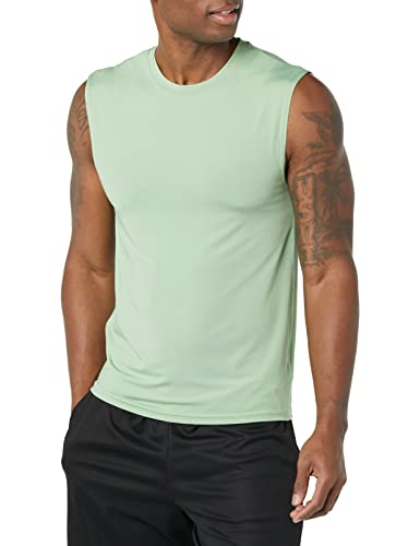Men's Athletic Base Layer Workout Tank Top - Large / Sage Green
