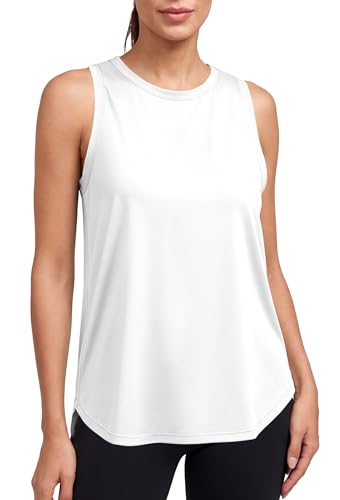 Quick Dry Athletic Tank Top for Women - White, Medium