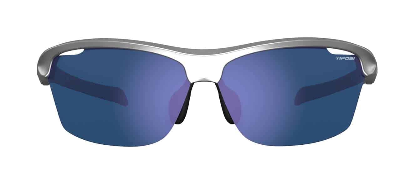 Tifosi Intense Sunglasses Silver/Smoke Blue lenses