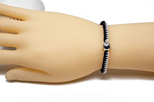 Baseball Bracelets - Adjustable Handmade Braided Wristbands, Red & Black 2PCS