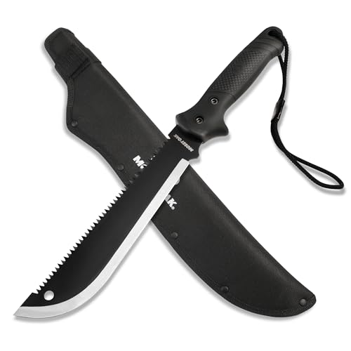 Mossy Oak 19-Inch Heavy Duty Machete with Saw & Sheath - Outdoor Survival Tool