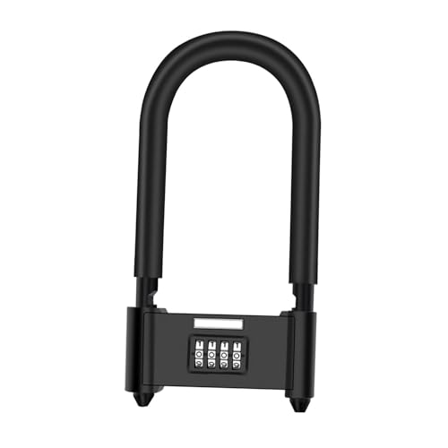 Black U1 Heavy Duty Combination Bicycle Lock with Adjustable Shackle - Secure Bike & Gate