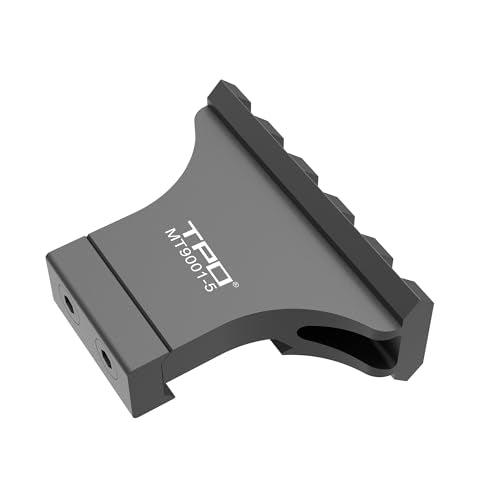 90 Degree Picatinny Rail Mount Offset Mount - Black 5 Slot