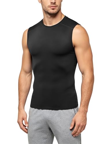 Men's Sleeveless Compression Workout Tank Tops - 5 Pack