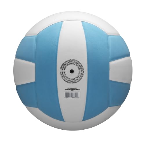 Wilson Pro Tour Indoor Volleyball Teal/White - Official Size & Weight, Durable Synthetic Leather