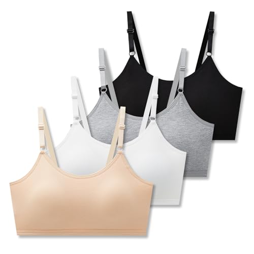 Sport Cami Teens Girls Training Bras 10-16 XX-Large Black/White/Grey/Nude Soft Cotton Brand SALIA GIRL