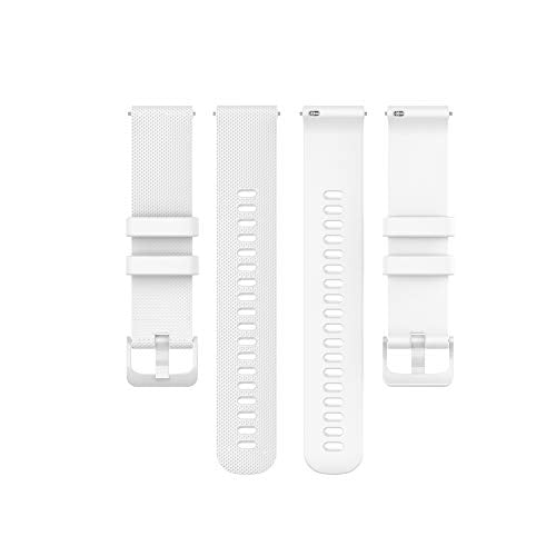 20mm Silicone Replacement Band for Garmin Watches - White