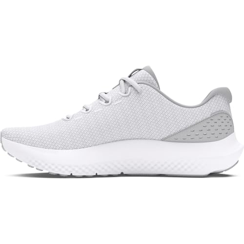 Under Armour Men's Charged Surge 4 Sneakers - White/Halo Gray/Black, Size 9.5