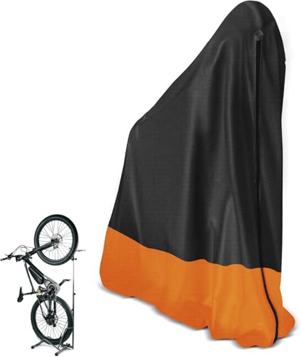420D Waterproof Vertical Bike Rack Cover for Single Bicycle - Outdoor & Garage Use