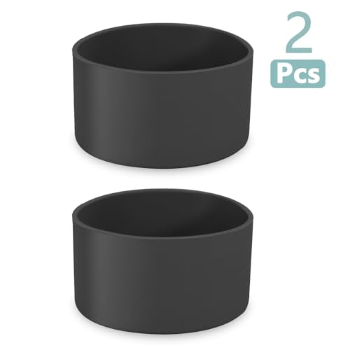 Silicone Water Bottle Boot - 2 Pcs 3 Inch Black