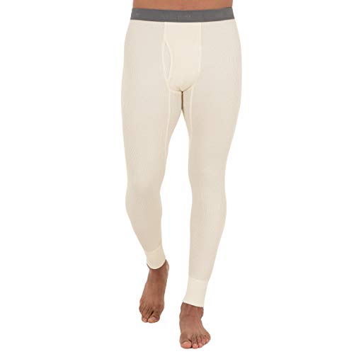 Fruit of the Loom Premium Men’s Waffle Thermal Bottoms – Large / Natural, 1 Pack