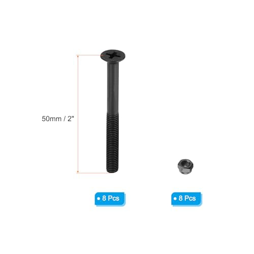 Skateboard Mounting Hardware - Carbon Steel Screws & Nuts 2"