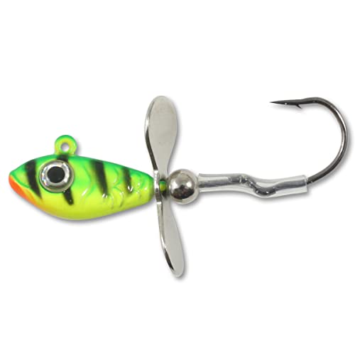 Whistler Jig Fishing Lure - UV Green Perch, 3/8 Oz