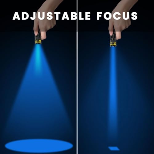 Mini UV Flashlight 365nm - Portable, Zoomable, Lightweight