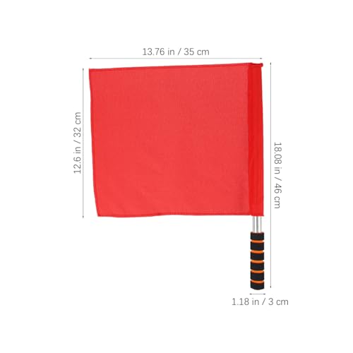 Referee Handheld Signal Flags 4-Pack - Red & Green 18x14 Inches