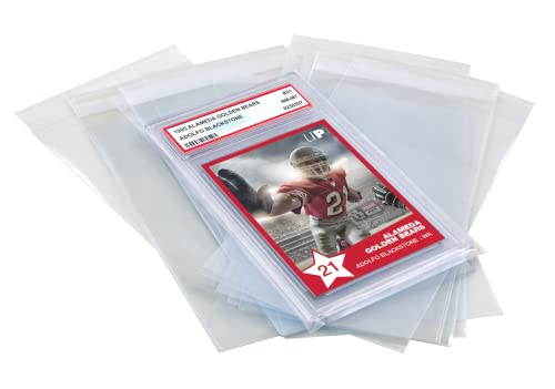 Resealable Graded Card Slab Sleeves for PSA Slabs - 100 Count