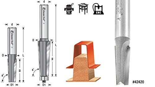 Amana Tool - 47144 Carbide Tipped Patternmakers 3 Deg x 3/4 Dia x 2-1/8 x 1/2" Shank