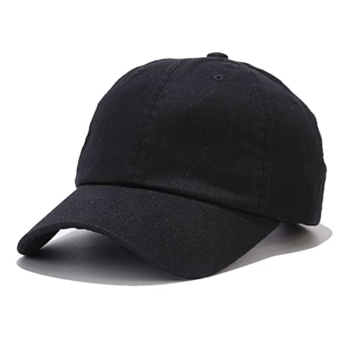 NPQQUAN Black Classic Low Profile Baseball Cap Dad Hat Adjustable Unisex